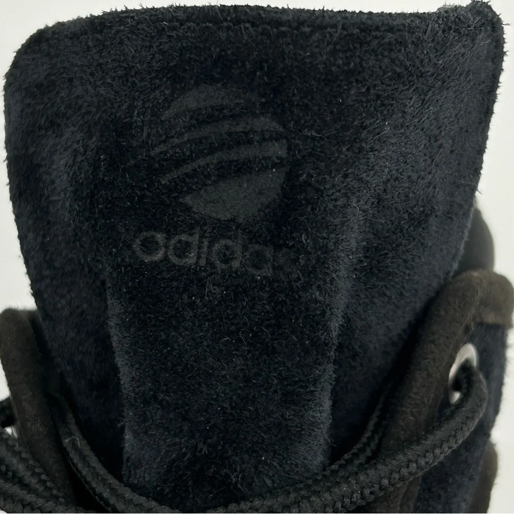Adidas Slvr Outdoor Boot Women Sz 7 Lace Up Leather Nylon‎ Winter Gorpcore Black
